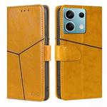 For Xiaomi Redmi Note 13 4G Geometric Stitching Leather Phone Case(Yellow)