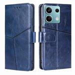 For Xiaomi Redmi Note 13 4G Geometric Stitching Leather Phone Case(Blue)