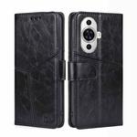 For Huawei nova 11 4G Geometric Stitching Leather Phone Case(Black)