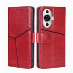 For Huawei nova 11 4G Geometric Stitching Leather Phone Case(Red)