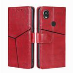 For Kyocera Digno SX3-KYG02 Geometric Stitching Leather Phone Case(Red)