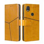 For Kyocera Digno SX3-KYG02 Geometric Stitching Leather Phone Case(Yellow)