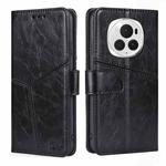 For Honor Magic6 Pro Geometric Stitching Leather Phone Case(Black)