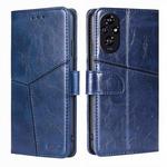 For Honor 200 5G Geometric Stitching Leather Phone Case(Blue)