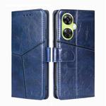 For OnePlus Nord CE 3 Lite 5G Geometric Stitching Leather Phone Case(Blue)