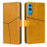 For OnePlus Nord CE 4 Lite 5G Geometric Stitching Leather Phone Case(Yellow)