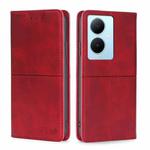 For vivo Y78 Plus 5G Cow Texture Magnetic Leather Phone Case(Red)