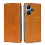 For Infinix Hot 30i 4G Cow Texture Magnetic Leather Phone Case(Light Brown)