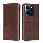 For Infinix Note 30 5G Cow Texture Magnetic Leather Phone Case(Dark Brown)