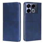 For Infinix Note 40 4G Cow Texture Magnetic Leather Phone Case(Blue)