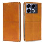 For Infinix Note 40 4G Cow Texture Magnetic Leather Phone Case(Light Brown)