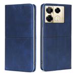 For Infinix Note 40 Pro 4G Cow Texture Magnetic Leather Phone Case(Blue)