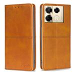 For Infinix Note 40 Pro 4G Cow Texture Magnetic Leather Phone Case(Light Brown)