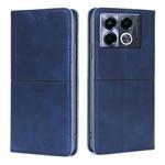 For Infinix Note 40 5G Cow Texture Magnetic Leather Phone Case(Blue)