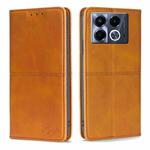 For Infinix Note 40 5G Cow Texture Magnetic Leather Phone Case(Light Brown)