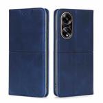 For OPPO A1 5G Cow Texture Magnetic Leather Phone Case(Blue)
