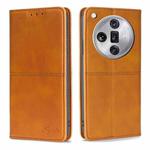 For OPPO Find X7 Ultra 5G Cow Texture Magnetic Leather Phone Case(Light Brown)