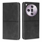 For OPPO Find X7 5G Cow Texture Magnetic Leather Phone Case(Black)