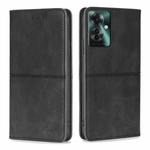 For OPPO Reno11 F 5G Cow Texture Magnetic Leather Phone Case(Black)