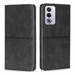 For OPPO A3 Pro 5G India Cow Texture Magnetic Leather Phone Case(Black)