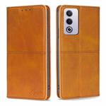 For OPPO A3 Pro 5G India Cow Texture Magnetic Leather Phone Case(Light Brown)