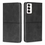 For OPPO Reno12 5G Global Cow Texture Magnetic Leather Phone Case(Black)