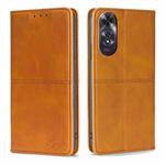 For OPPO A60 4G Global Cow Texture Magnetic Leather Phone Case(Light Brown)