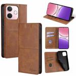 For OPPO A5 Pro 5G Global Cow Texture Magnetic Leather Phone Case(Light Brown)