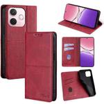 For OPPO A5 Pro 5G Global Cow Texture Magnetic Leather Phone Case(Red)