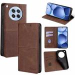 For OPPO Find X8s 5G Cow Texture Magnetic Leather Phone Case(Dark Brown)