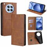 For OPPO Find X8s 5G Cow Texture Magnetic Leather Phone Case(Light Brown)