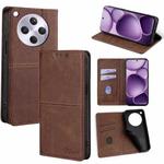 For OPPO Find X8s+ 5G Cow Texture Magnetic Leather Phone Case(Dark Brown)