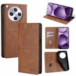 For OPPO Find X8s+ 5G Cow Texture Magnetic Leather Phone Case(Light Brown)