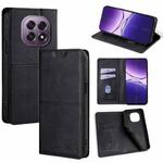 For OPPO A5 5G 2025 Global Cow Texture Magnetic Leather Phone Case(Black)