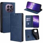 For OPPO A5 5G 2025 Global Cow Texture Magnetic Leather Phone Case(Blue)
