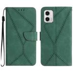 For Motorola Moto G 5G 2023 Stitching Embossed Leather Phone Case(Green)