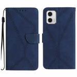 For Motorola Moto G 5G 2023 Stitching Embossed Leather Phone Case(Blue)