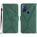 For Motorola Moto G Play 2023 Stitching Embossed Leather Phone Case(Green)