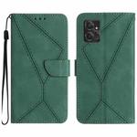 For Motorola Moto G Power 2023 Stitching Embossed Leather Phone Case(Green)