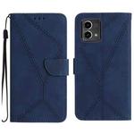 For Motorola Moto G Stylus 5G 2023 Stitching Embossed Leather Phone Case(Blue)