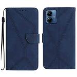 For Motorola Moto G14 Stitching Embossed Leather Phone Case(Blue)