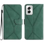 For Motorola Moto G Power 5G 2024 Stitching Embossed Leather Phone Case(Green)