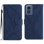 For Motorola Moto G Play 5G 2024 Stitching Embossed Leather Phone Case(Blue)