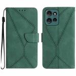 For Motorola Edge 50 5G Stitching Embossed Leather Phone Case(Green)