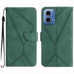 For Motorola Edge 5G 2024 Stitching Embossed Leather Phone Case(Green)