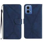 For Motorola Edge 5G 2024 Stitching Embossed Leather Phone Case(Blue)