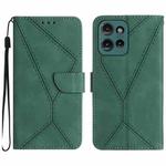 For Motorola Moto G 5G 2025 Stitching Embossed Leather Phone Case(Green)