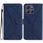 For Motorola Moto G86 5G Stitching Embossed Leather Phone Case(Blue)