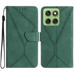 For Motorola Edge 60 Pro Stitching Embossed Leather Phone Case(Green)