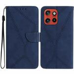 For Motorola Edge 60 Neo 5G Stitching Embossed Leather Phone Case(Blue)